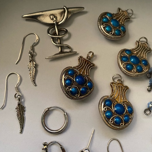 Sterling Silver 925 Scrap Jewelry Lot - Picture 7 of 12